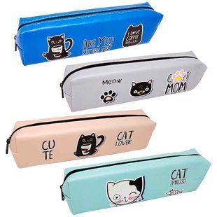Косметичка-пенал Лидер PVC 20*6*3см, Cat мікс №887-63