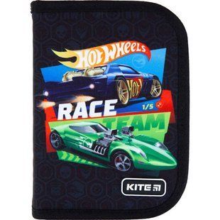 Пенал 1 отделение с 2 отворотами Kite мод 622 Hot Wheels HW21-622