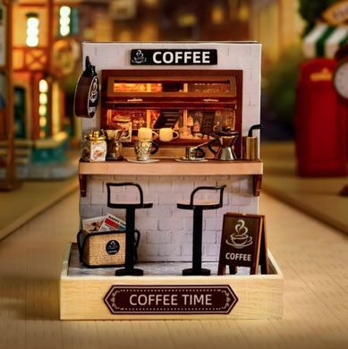 Конструктор Румбокс Кукольный домик Diy House CuteRoom QT-048 Coffee Time Время кофе