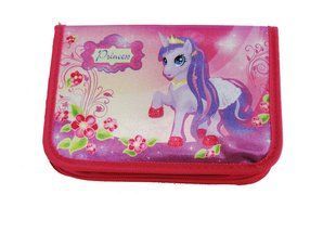 Пенал 1 отделение с 2 отворотами Мультяшки Poni 7116