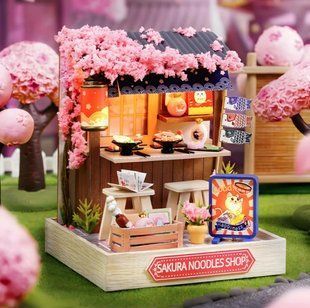Конструктор Румбокс Кукольный домик Diy House CuteRoom QT-041 Sakura Noodles Shop Магазин лапши Сакура