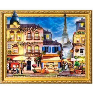Алмазна мозаїка по номерам на холсті з 3D ефектом 40*50см Josef Otten ELT0209 Французька вуличка