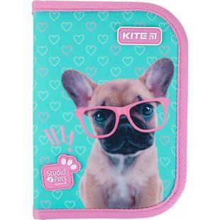 Пенал 1 отделение с отворотами Kite мод 622 с наполнением Studio Pets SP21-622Н
