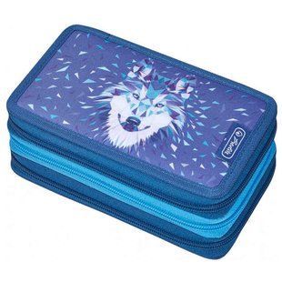 Пенал 3 отделения без наполнения Herlitz 50026654 Wild Animals
