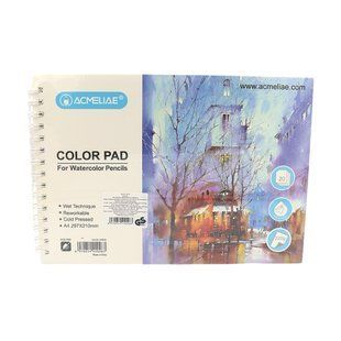 Альбом для акварельних олівців А4 (21*29,7см) 20арк 220г/м2 Acmeliae Water ColorPad на спіралі 44026