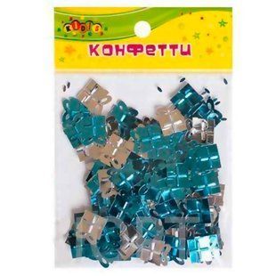 Конфетті Kidis Подарунки №2 блакитні-срібло 10гр 8879