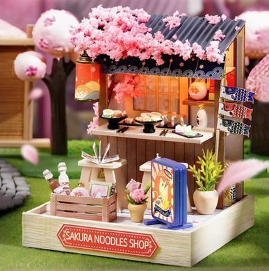 Конструктор Румбокс Кукольный домик Diy House CuteRoom QT-041 Sakura Noodles Shop Магазин лапши Сакура