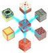 Конструктор 3D магнитный Magnetic Cube Minecraft, кор. 16*16*5см, 109 дет 2*2см №3604