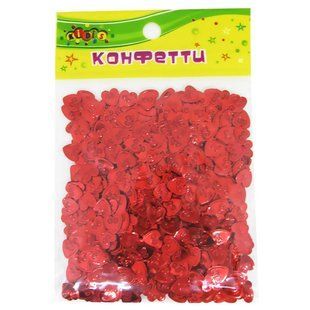 Конфетті Kidis Серця червоні 8мм 10гр 8868