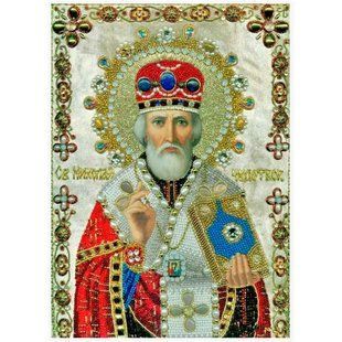 Алмазна мозаїка по номерам на холсті 30*40см Josef Otten GB71199 Ікона Св. Миколая
