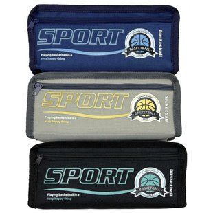 Пенал текстильный Лидер 19*9*4,5см, Sport Basketball микс №958