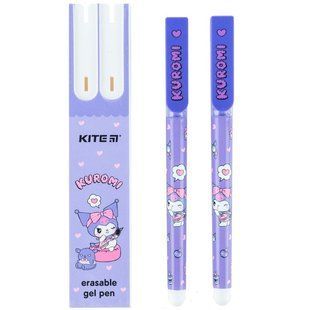 Ручки гелевые Пишет-Стирает Kite набор 2шт мод 069 Kuromi синяя HK24-069-1 наконечник игольчатый