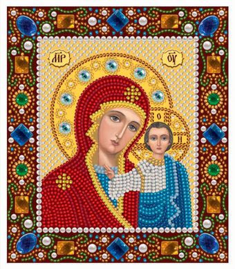 Набір для вишивання бісером Nova Sloboda 13*15см Д6025 Богородица Казанская