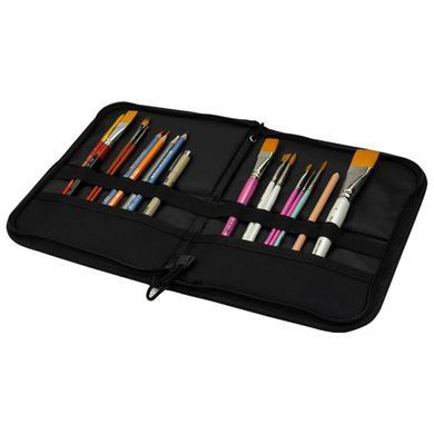 Пенал для кистей D.K. Art-Craft 20*25см черный, подставка DK21134