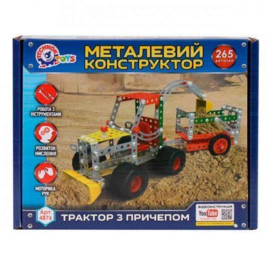 Конструктор метал Технок 4876 Трактор с прицепом