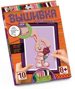 Набір для творчості DankoToys DT VK-01-05 вишивка хрестиком по номерам Зайченя