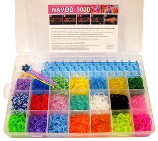 Набор для плетения резинками Rainbow Loom 3000шт. + литой станок + аксессуары №30