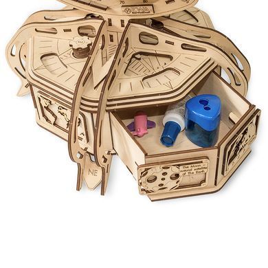 Модель 3D дерев'янна сборна механічна EVA Eco-Wood-Art THE GLOBE (blue) 000396