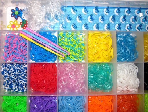 Набор для плетения резинками Rainbow Loom 3000шт. + литой станок + аксессуары №30