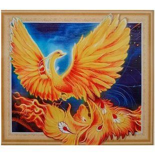 Алмазна мозаїка по номерам на холсті 40*50см Лидер 031 Жар-птиця