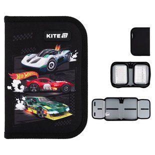 Пенал 1 отделение с 2 отворотами Kite мод 622 Hot Wheels HW25-622-1