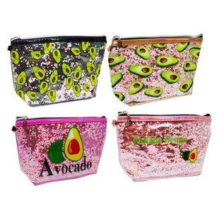 Косметичка-пенал Лидер Avocado 23*15*7см з блискітками, мікс №1257-1