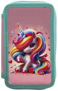 Пенал 2 отделения без наполнения Class 25301C Cute Unicorn