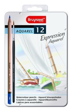 Набір акварельних олівців Bruynzeel EXPRESSION 12шт. у металевій коробці 7735M12