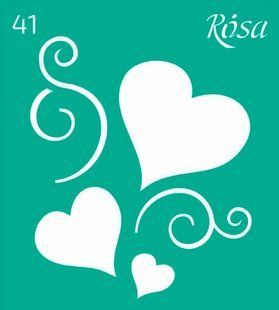 Трафарет самоклейка многоразовый 9*10см Rosa Talent №41 3625141