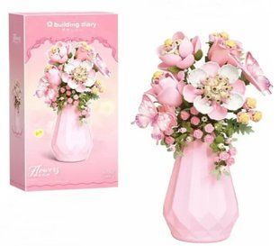 Конструктор 3D у вазі Flower Butterfly 10,6*18,9см, 329 дет №866064
