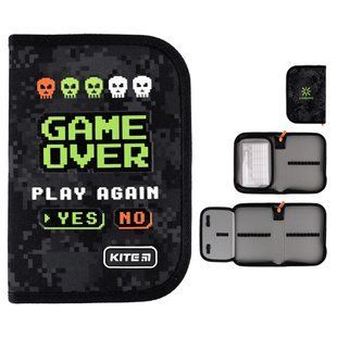 Пенал 1 відділення з 1 відворотом Kite мод 621 Game Over K24-621-2