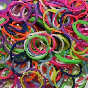 Резинки для плетения Rainbow Loom 200шт. однотонные микс Ассорти 1215 +рогатка +крючок