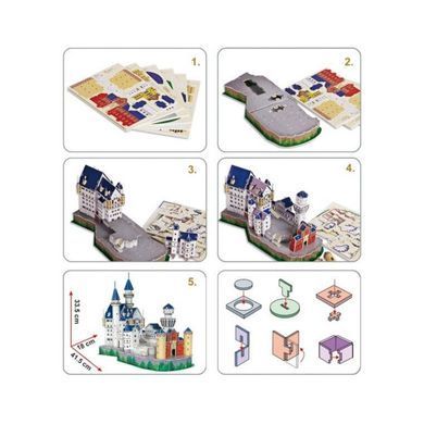 Конструктор 3D CubicFun Замок Нойванштайн оновлений MC062h-2