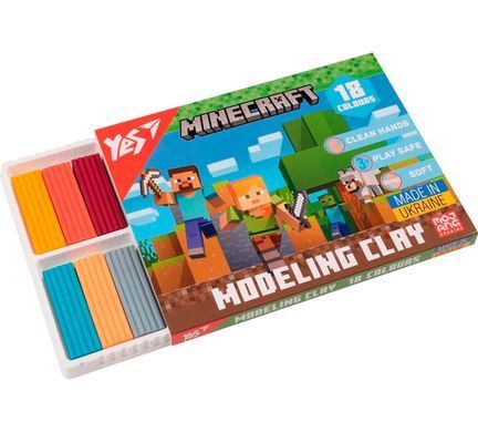 Пластилин 18 цв. Yes 360гр 540678 Minecraft