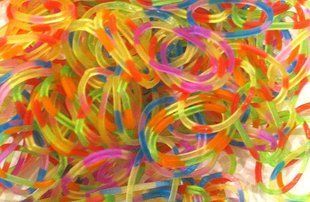Резинки для плетения Rainbow Loom 200шт. зебра Ассорти микс полупрозрачные 1345/A-s196 +крючок
