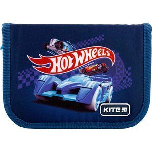 Пенал 1 отделение с 2 отворотами Kite мод 622 Hot Wheels HW20-622-1