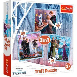 Пазли Trefl 3в1 20-50ел. 34853 Frozen, Чарівна історія