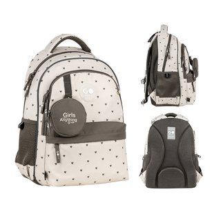 Рюкзак (ранец) школьный GoPack Education GO26-182M-3 Beige Polka Dots 41*29*17см