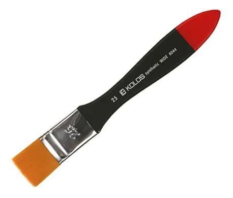 Пензель синтетика флейц Kolos Wide 8044 №25 коротка ручка