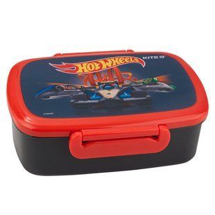 Школьный ланчбокс Kite мод 163 с ложкой и вилкой HW19-163 Hot Wheels