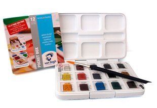 Акв фарби Van Gogh набір 12кол. в кюветах + 3 подарунок Royal Talens Pocket box 20808632