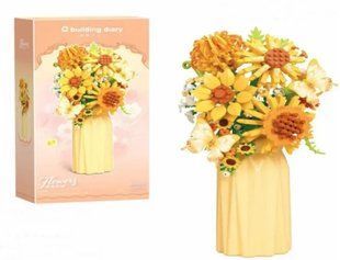Конструктор 3D в вазе Flower Butterfly 11*20,2см, 528 дет №866066