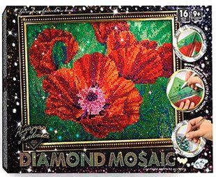 Алмазна мозаїка по номерам на холсті 20*30см DankoToys DT DM-02-04 Маки