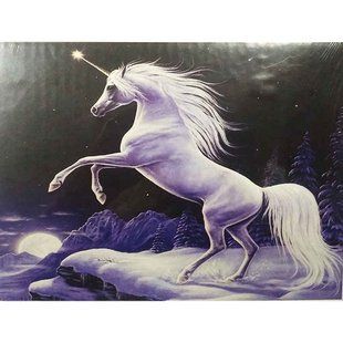 Алмазна мозаїка по номерам на холсті 40*50см Sultani ST-00109 Місячний Єдиноріг
