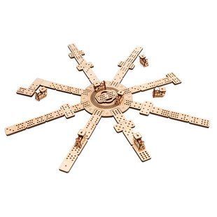 Деревянная сборная механическая 3D модель EVA Eco-Wood-Art THE MEXICAN TRAIN DOMINO 001591