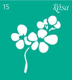 Трафарет самоклейка многоразовый 9*10см Rosa Talent №15 серия Цветы 3625115