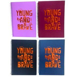 Тетрадь на спирали А5 100л. картонная обложка Young and Brave в клетку 5269