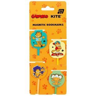 Закладки-лясе для книг магнітні Kite Garfield 4шт. GF26-497