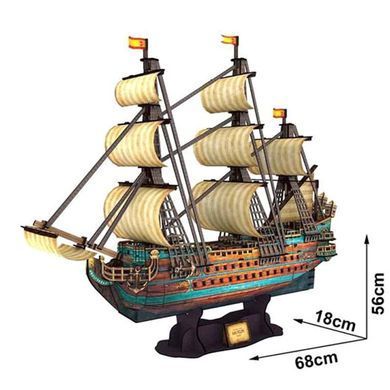 Конструктор 3D CubicFun Іспанська Армада Сан Феліпе T4017h