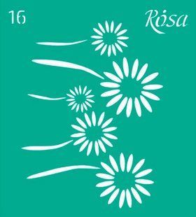 Трафарет самоклейка многоразовый 9*10см Rosa Talent №16 серия Цветы 3625116